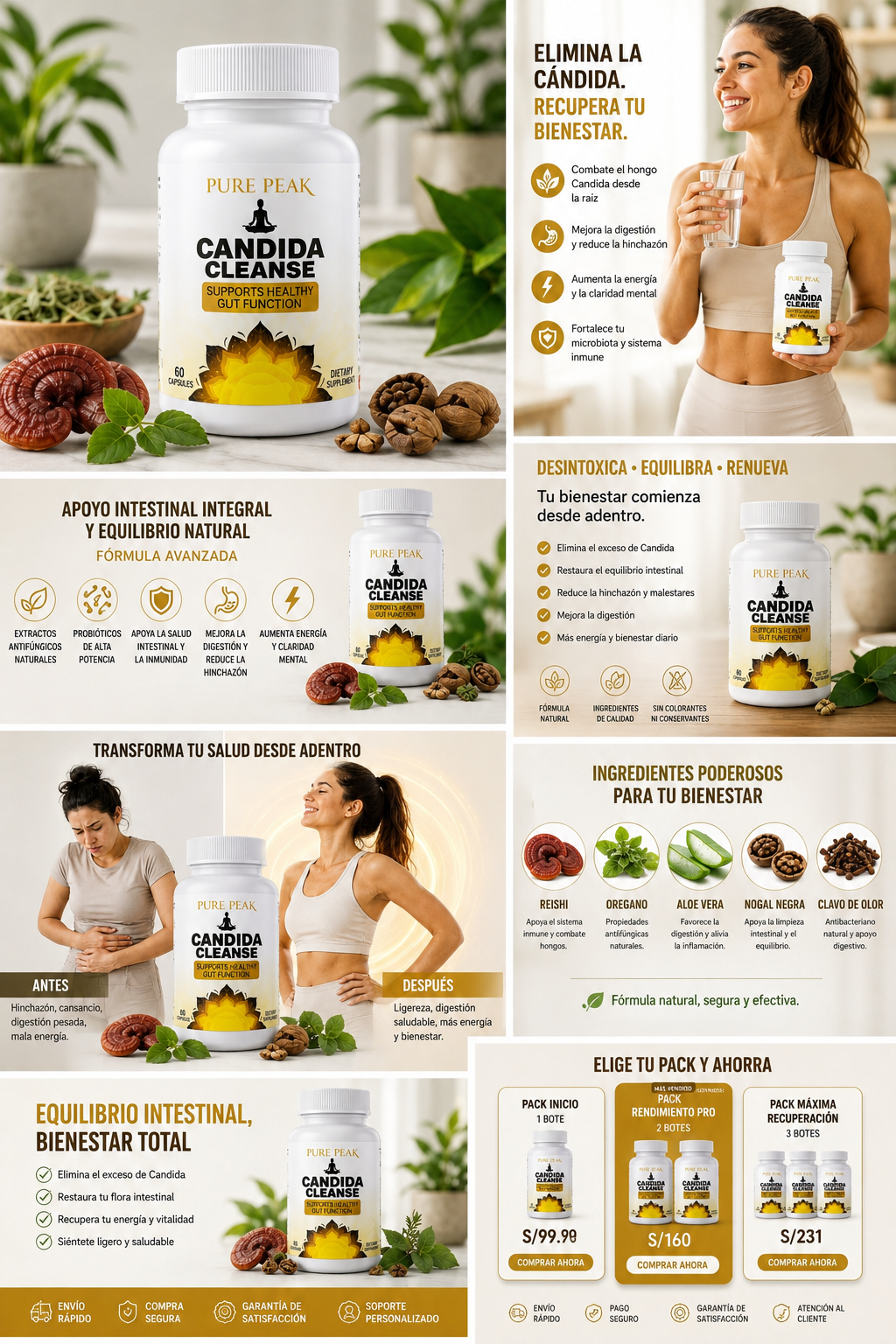 Candida Cleanse Premium | 60 Cápsulas