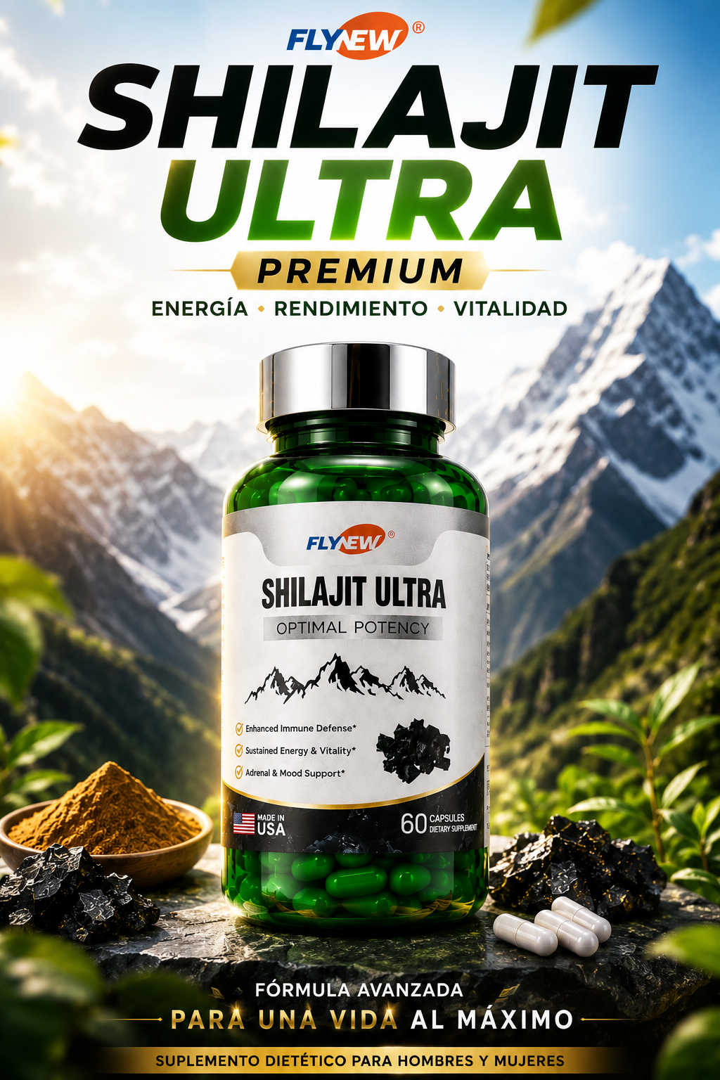 Shilajit Ultra Premium | 60 Capsulas