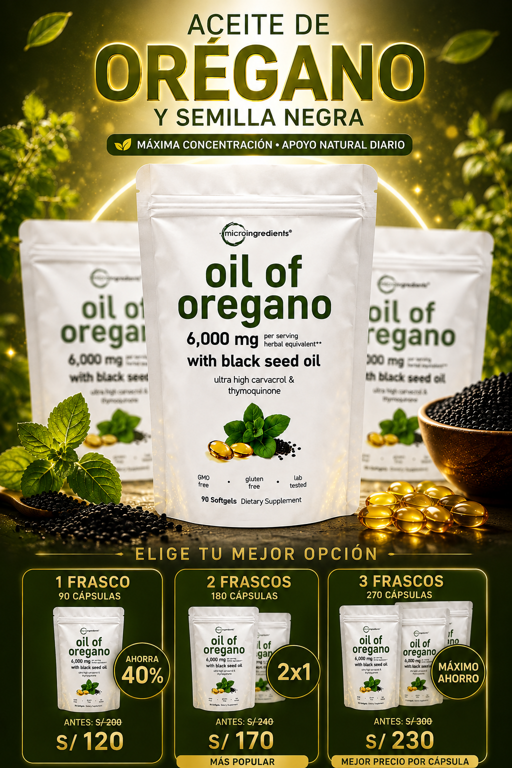 Aceite De Oregano Microingredientes