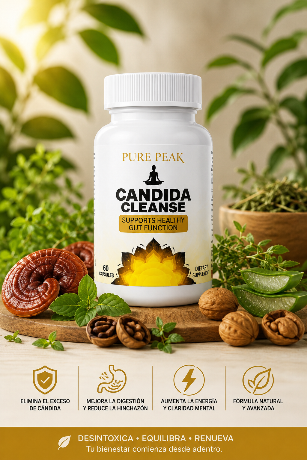 Candida Cleanse Premium | 60 Cápsulas
